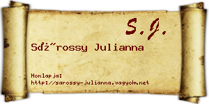 Sárossy Julianna névjegykártya