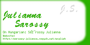 julianna sarossy business card